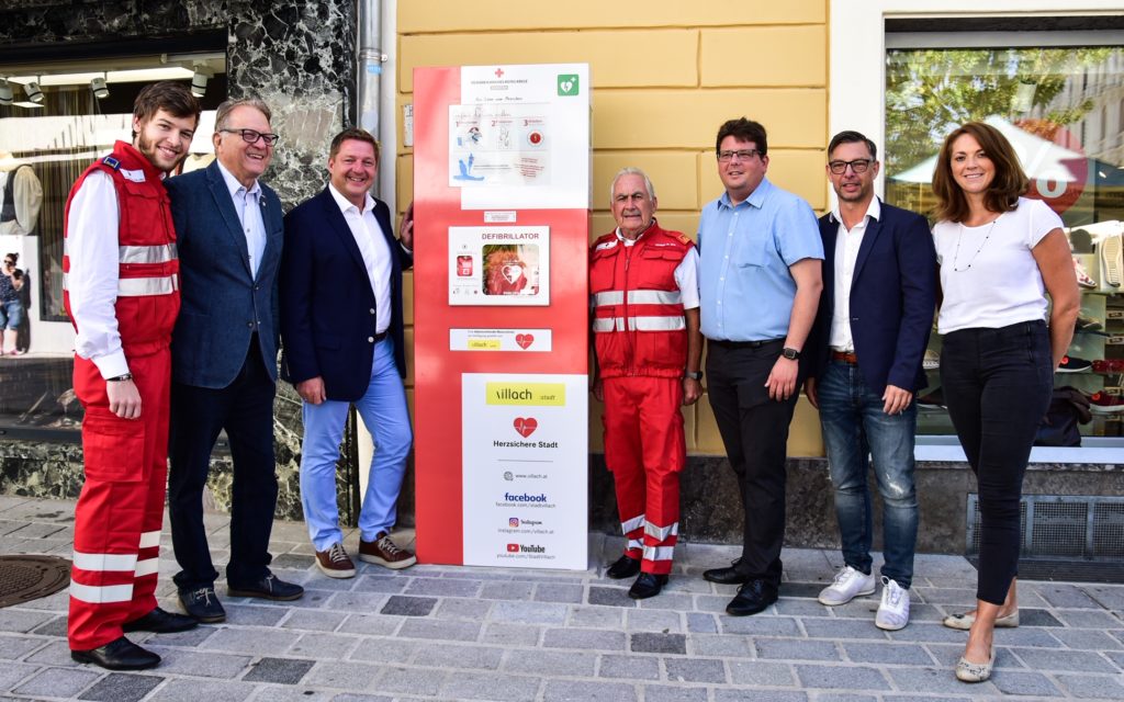 Defibrillator-Säule für mehr Sicherheit in Villach