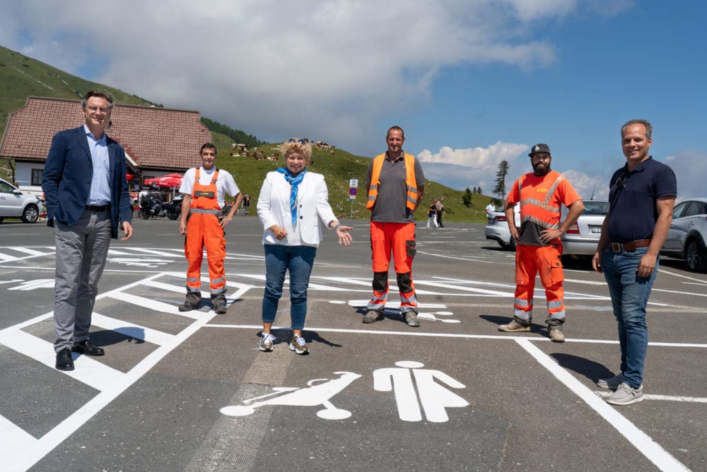 Neue Familienparkplätze am Dobratsch