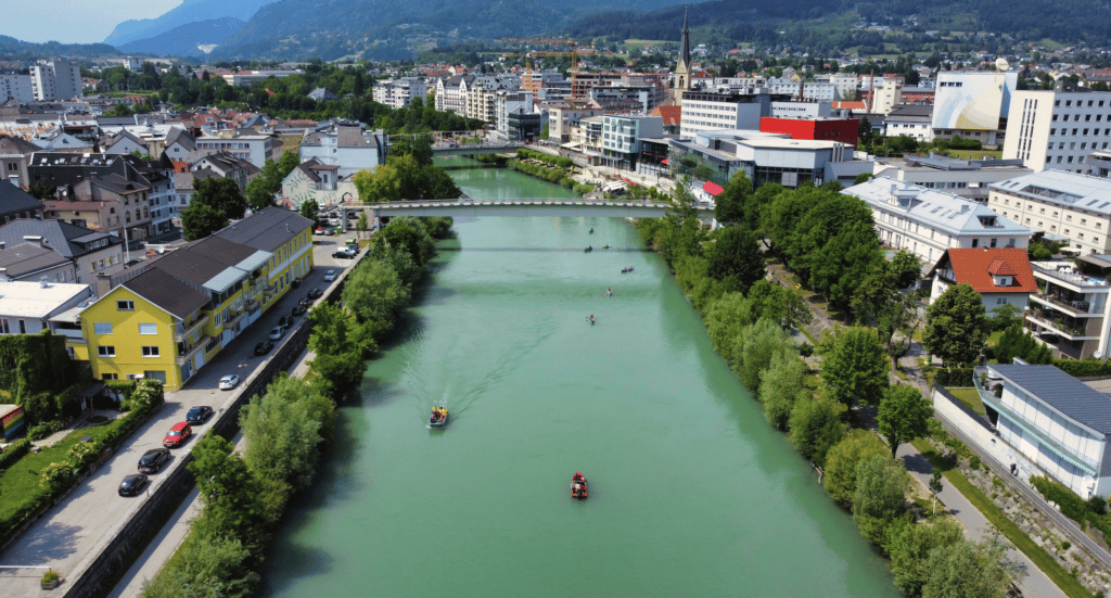 Villachs Innenstadt wird zum Rad- und Paddelzentrum