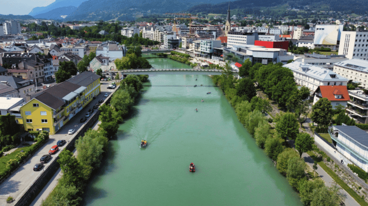 Villachs Innenstadt wird zum Rad- und Paddelzentrum