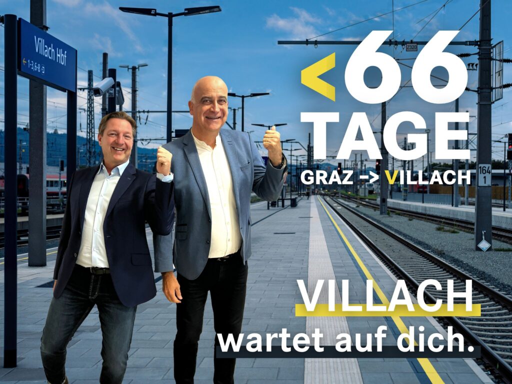 Villach zählt die Tage: In <66 Minuten ins Herz Kärntens